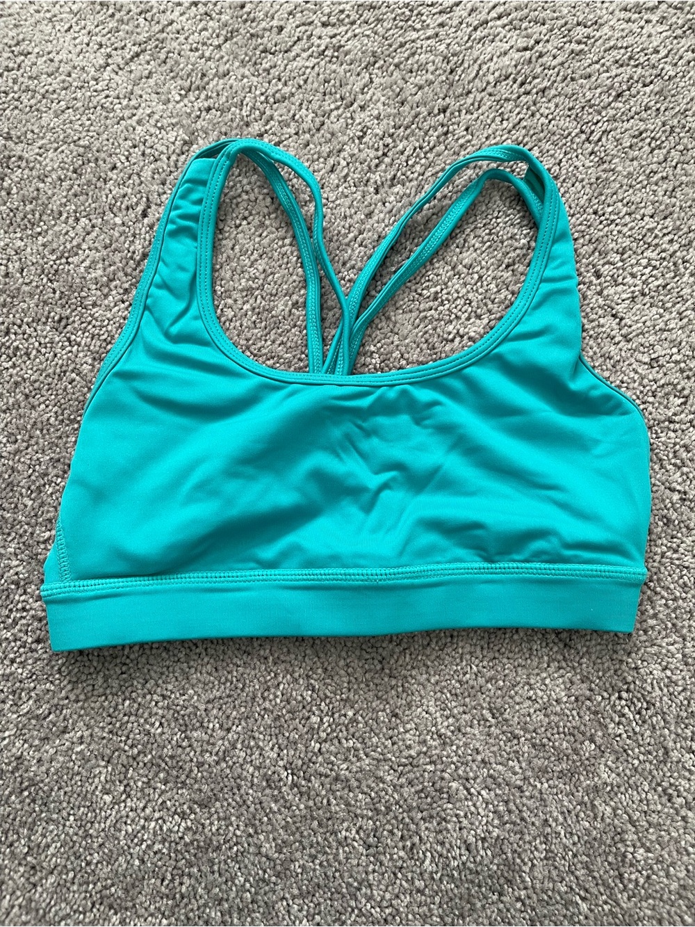 P'tula Teal Strappy Sports Bra